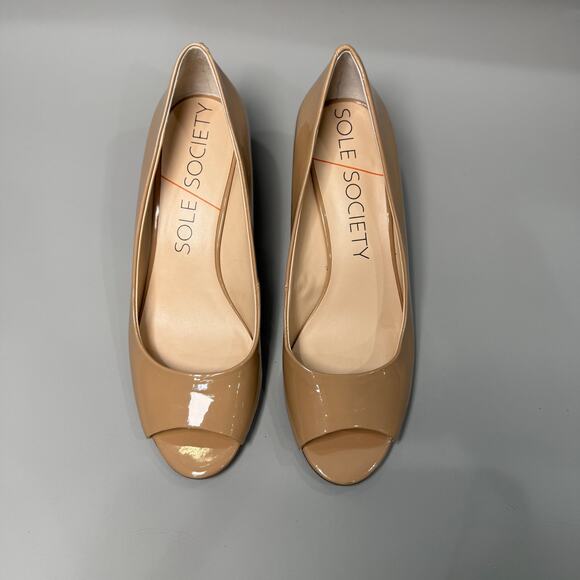 SOLE SOCIETY Peep Toe Wedges - Picture 2 of 6